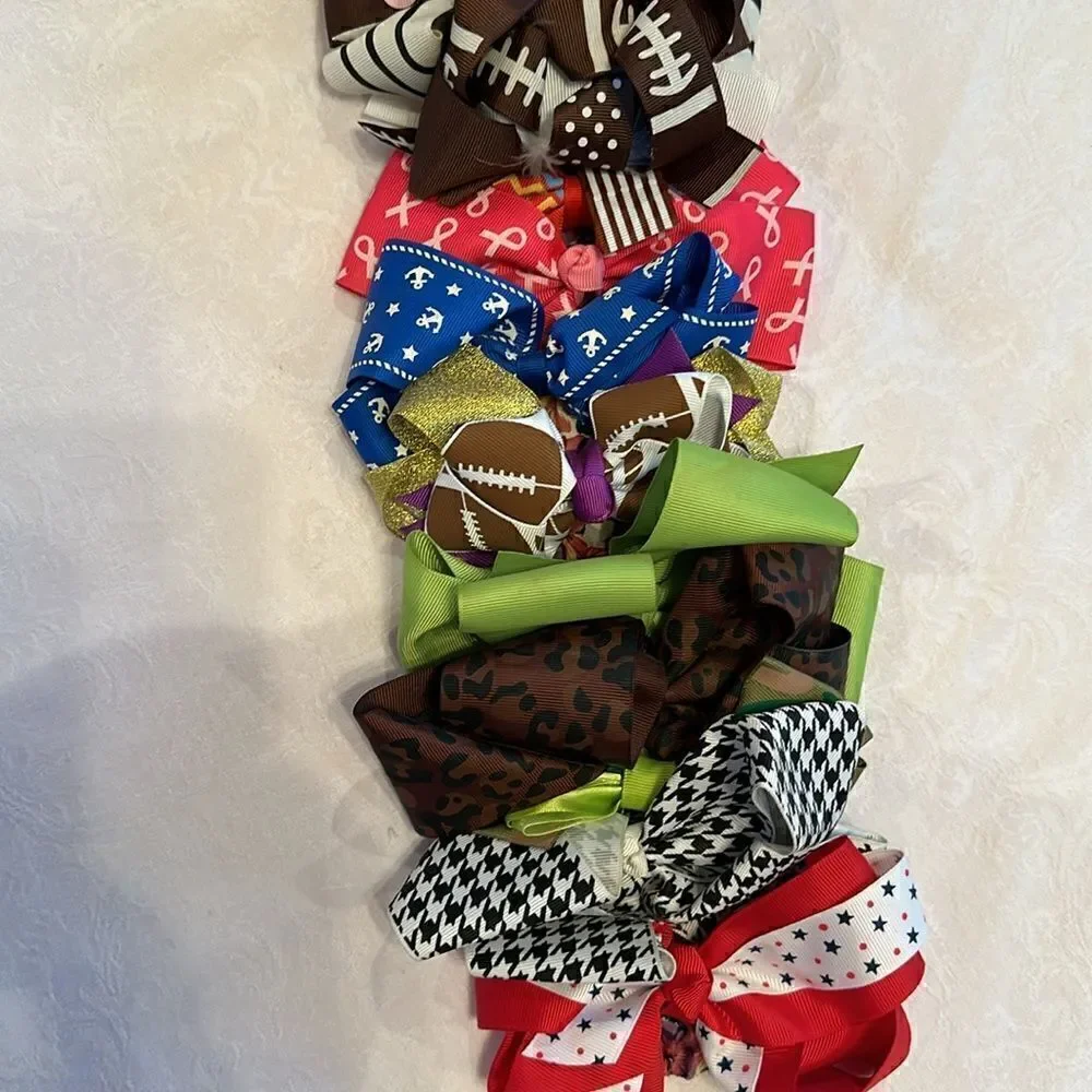 Hair Bows Barettes Set of 40 All Colors